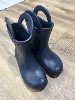 Crocs Kids Rain Boots Navy Blue