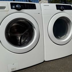 Samsung front load washer and electric dryer