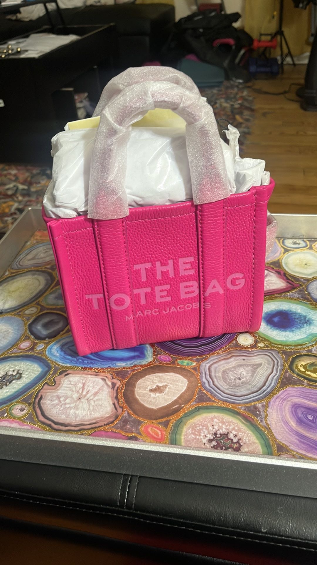 Marc Jacobs Pink Leather Tote Bag