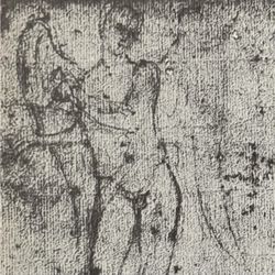 ANGEL SKETCH Giovanni Gian Lorenzo Bernini Fine Art Print Antique Vintage 1940’s Italy Italian