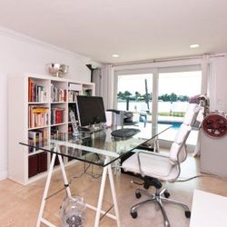 White Glass Desk