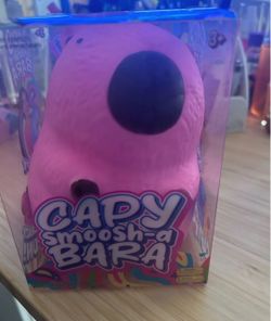 Capy Smoosh-a-Bara Pink Plush Toy