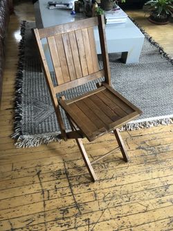 Vintage wood folding chair