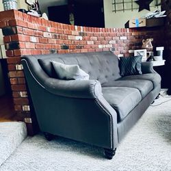 Lazyboy Grey Upholstered Sofa Set 