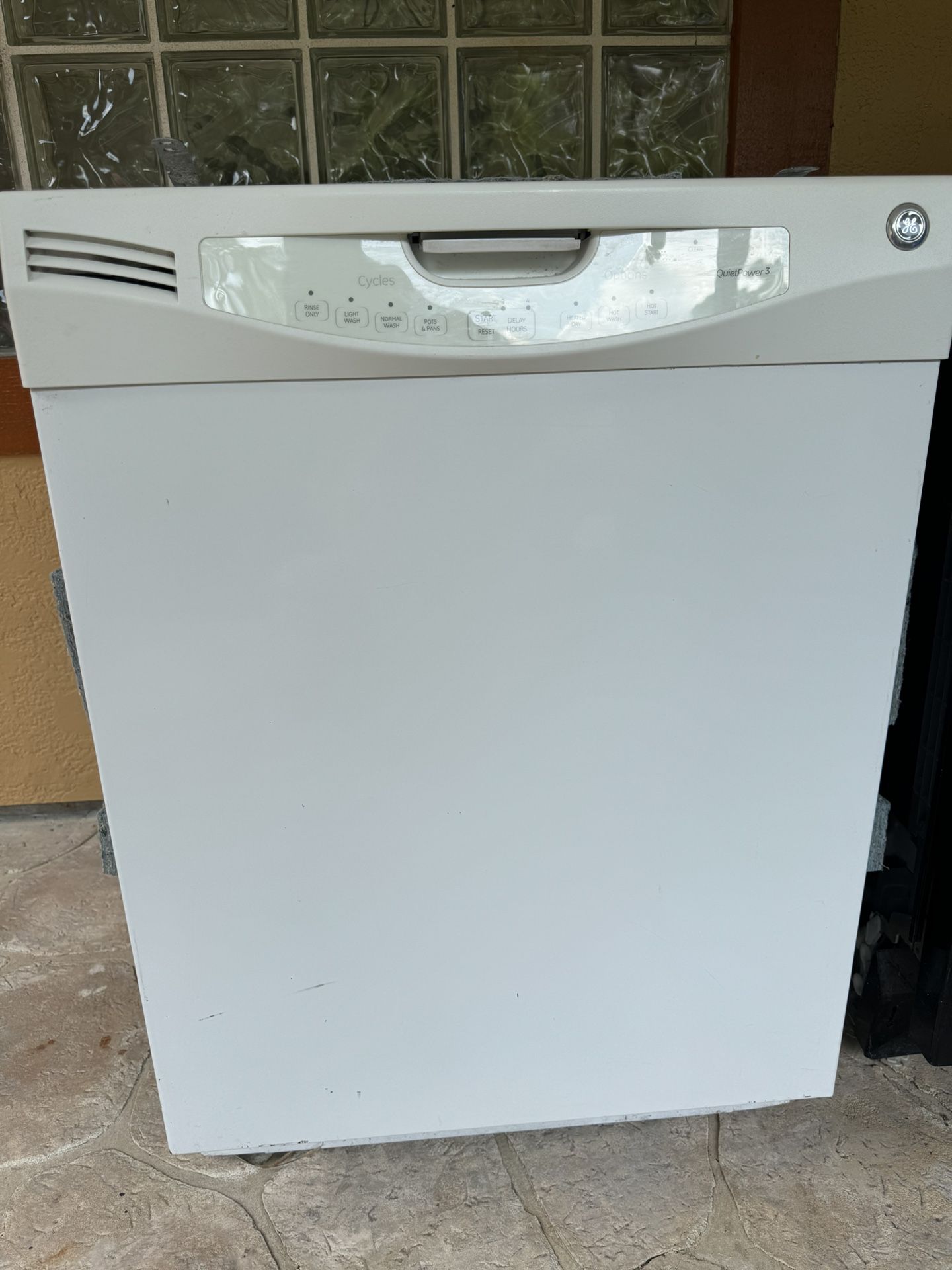 GE white dishwasher