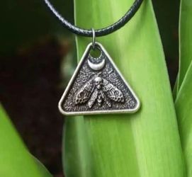 Dead Head Moon Moth Necklace