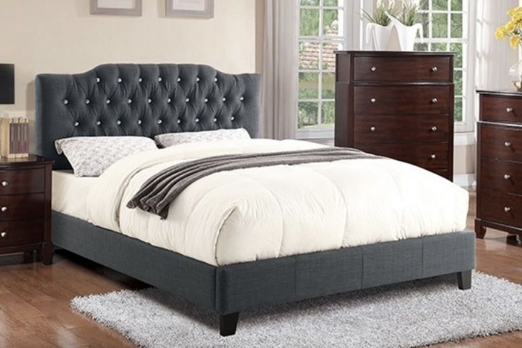 New Gray Queen Bed