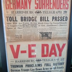 2 original newspapers from WW2