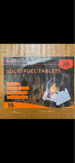 BRAND NEW Solid Fuel Tablets - Compact Size, High Energy, Safe and Reliable for Camping