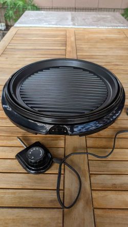 Electric Indoor Grill Pan 13" Round 1200W FR3