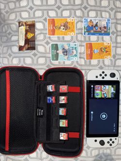 (IN BOX) Nintendo Switch OLED with Case & Games
