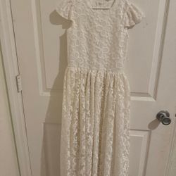 White Dress Girl- Flower Girl Communion 