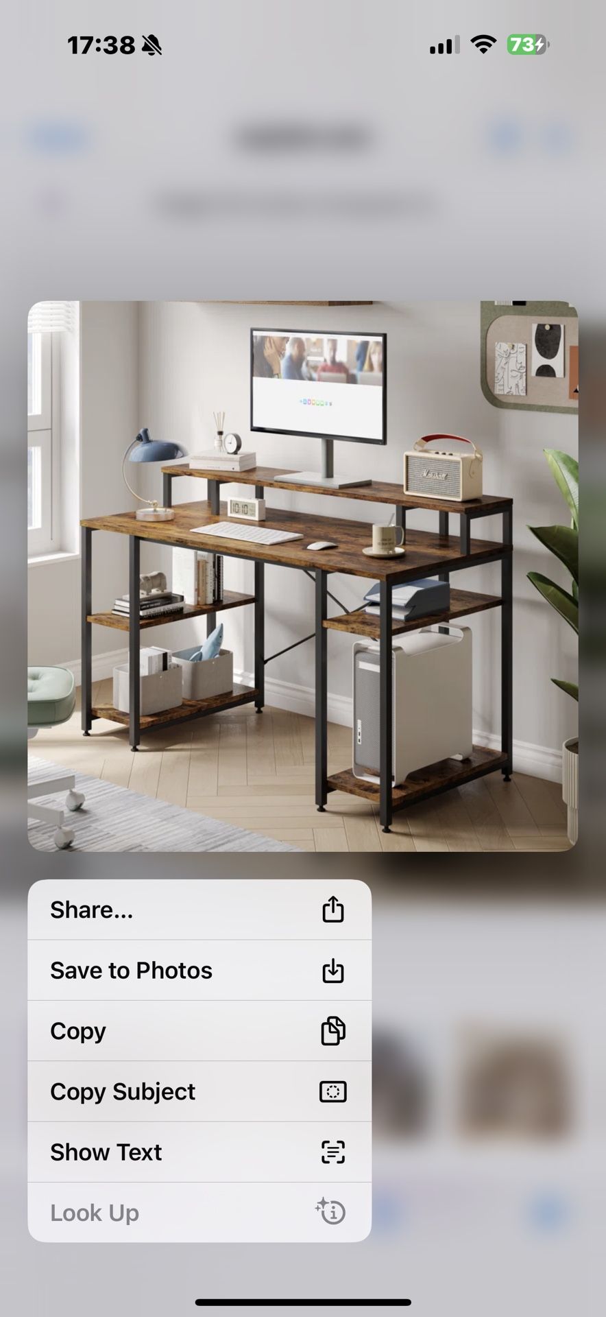 Desk with Monitor Shelf