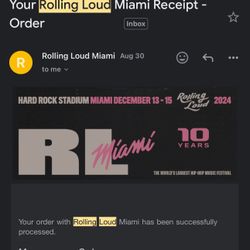 ROLLING LOUD MIAMI TICKET 