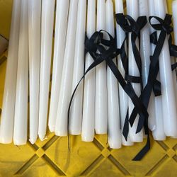 18 Tall White Candles 