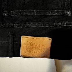 Railcar Fine Goods Black Red Line Selvedge Jeans - Vidalia Mills Cotton, Size 34x34