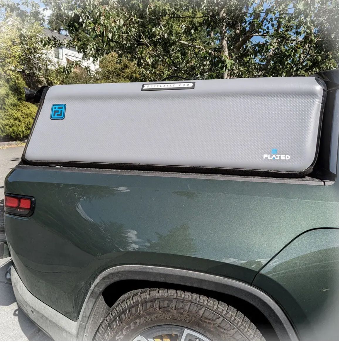 Camper Shell By Flated, Inflatable, fits ( Rivian R1T and Ford Maverick)