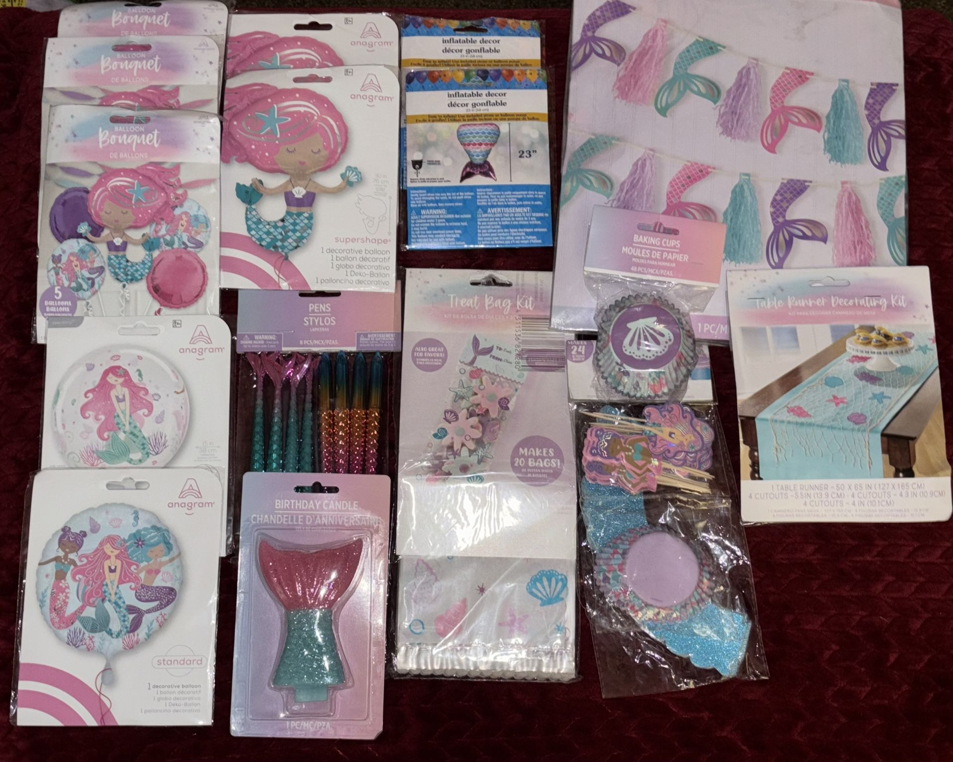 Mermaid Theme Party Decor & Misc Items- $60 OBO