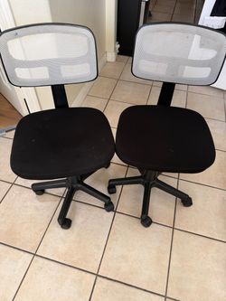 Armless Mesh Back Office Chairs – Set of 2