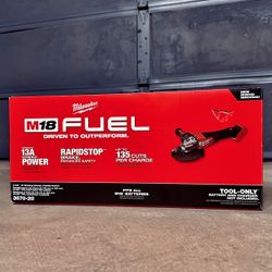 Milwaukee M18 FUEL Cordless 4-1/2 in./6 in. Braking Grinder Paddle Switch (Tool Only)