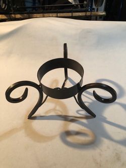 Black Wrought Iron Candle Holder
