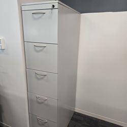 Metal File Cabinet With Key Letter Herman Miller 