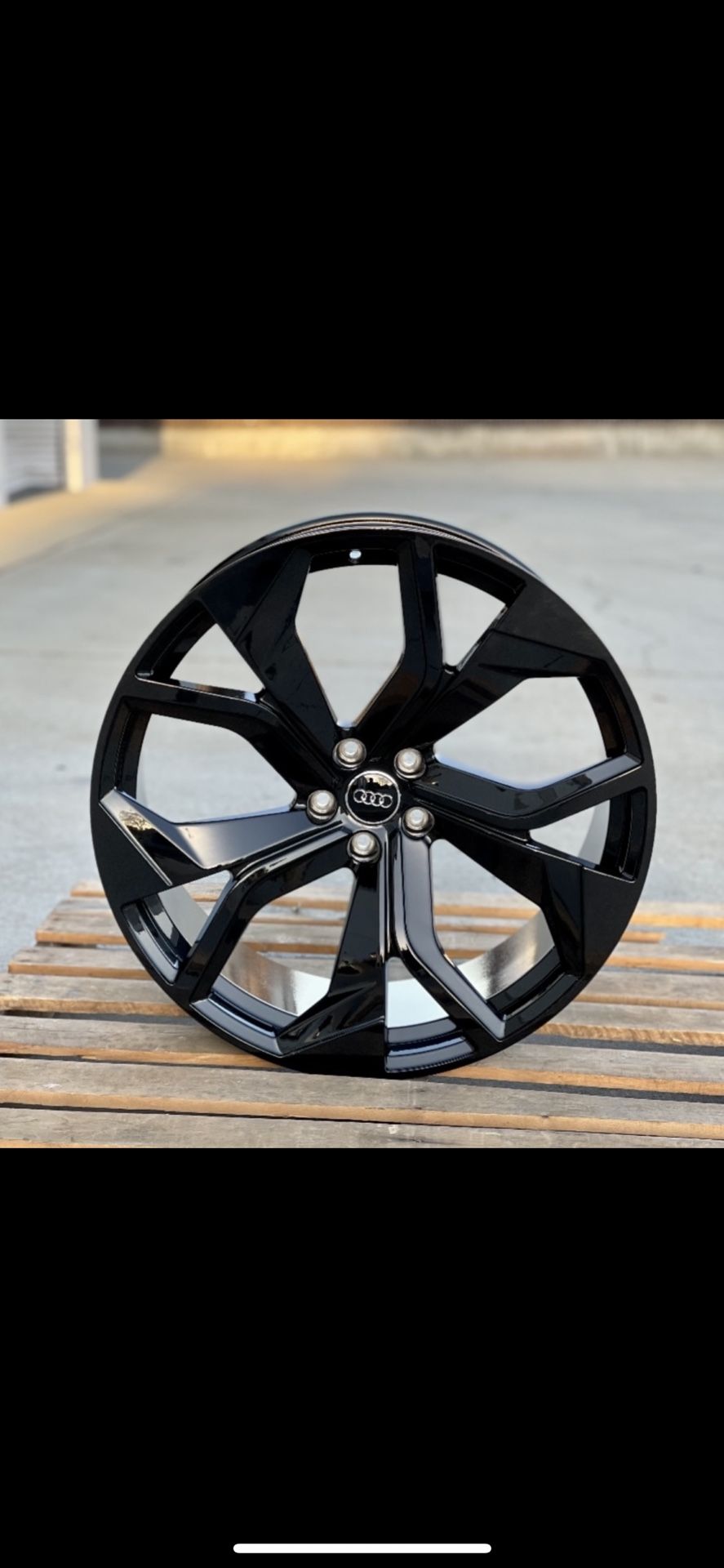 Audi 22” New Blk Rsq Style New Rims New Tires Set