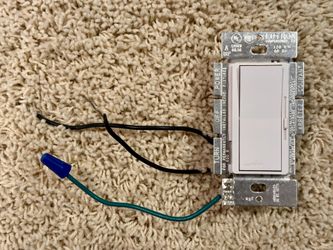 Lutron Diva Single-Pole Dimmer Switch DV-600P-WH 600W 120VAC 60Hz 5A, White