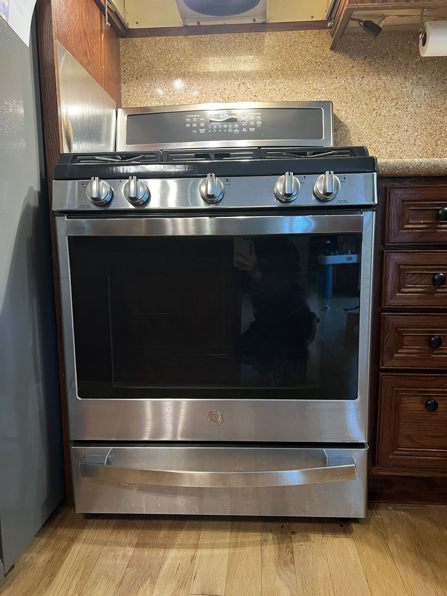 🔥 GE Profile 30” Dual Fuel Range – Stainless Steel – 5 Burners + Convection Oven