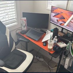 Gaming Chair, Desk And 1 Monitor Brand Is Acer)