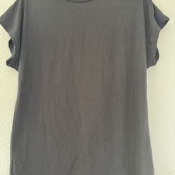 Aiyino Men's Black Knit Polyester Short Sleeve Crew Neck T-Shirt Size M