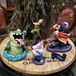 NEW WDCC Walt Disney Classics PETER PAN Captain Hook Smee Croc SET