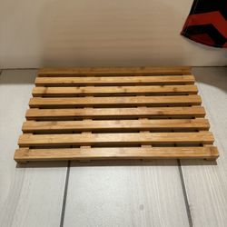 Bath Mat / Wooden Floor Mat / 14.29"W x 22.20"L