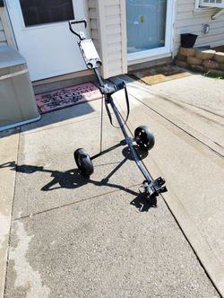 Tour Trek 2 Wheel Collapsible / Folding Golf Bag Cart Carrier Push Pull
