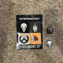 Overwatch Game Magnet Set And Patches 