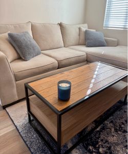 Wood Coffee Table with Storage