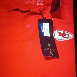 ANTIGUA NFL   APPAREL KANSAS CITY  CHIEF POLO STYLE SHIRT SIZE XL