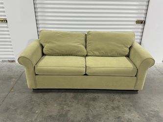 Light Green Fabric Loveseat Sofa