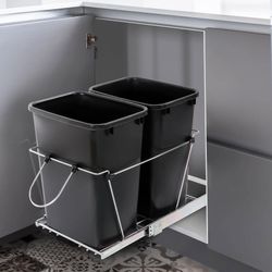 35-quart double removable garbage container, kitchen dump under the cabinet for the home base, kitchen cabinet, 17.5 gallons