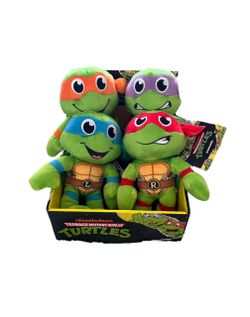 TMNT Plush Set of 4 with Tags 8”