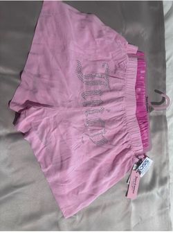 Juicy Couture Pink Rhinestone Shorts