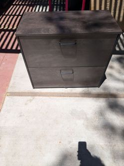 Bestar 2-Drawer Lateral File Cabinet - Bark Gray Finish