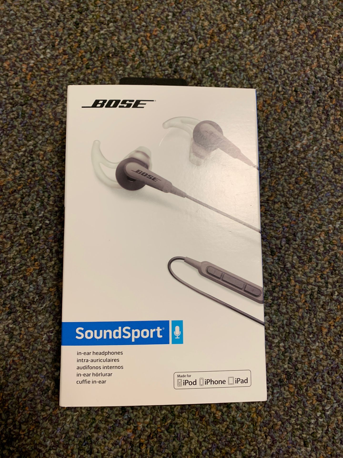Bose Sounsport headphones with phone mic