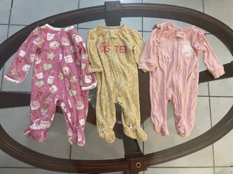 Baby Zip Up Footed Cotton Bodysuit Clothes 0-3 Months