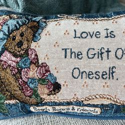 Boyd’s Bears and Friends Love is a Gift to Oneself Tapestry pillow
