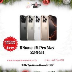 iPhone 16 Pro Max 256GB Desbloqueado, disponible en Amazon con una oferta de 849 dólares hasta el 31 de diciembre.🥳😱