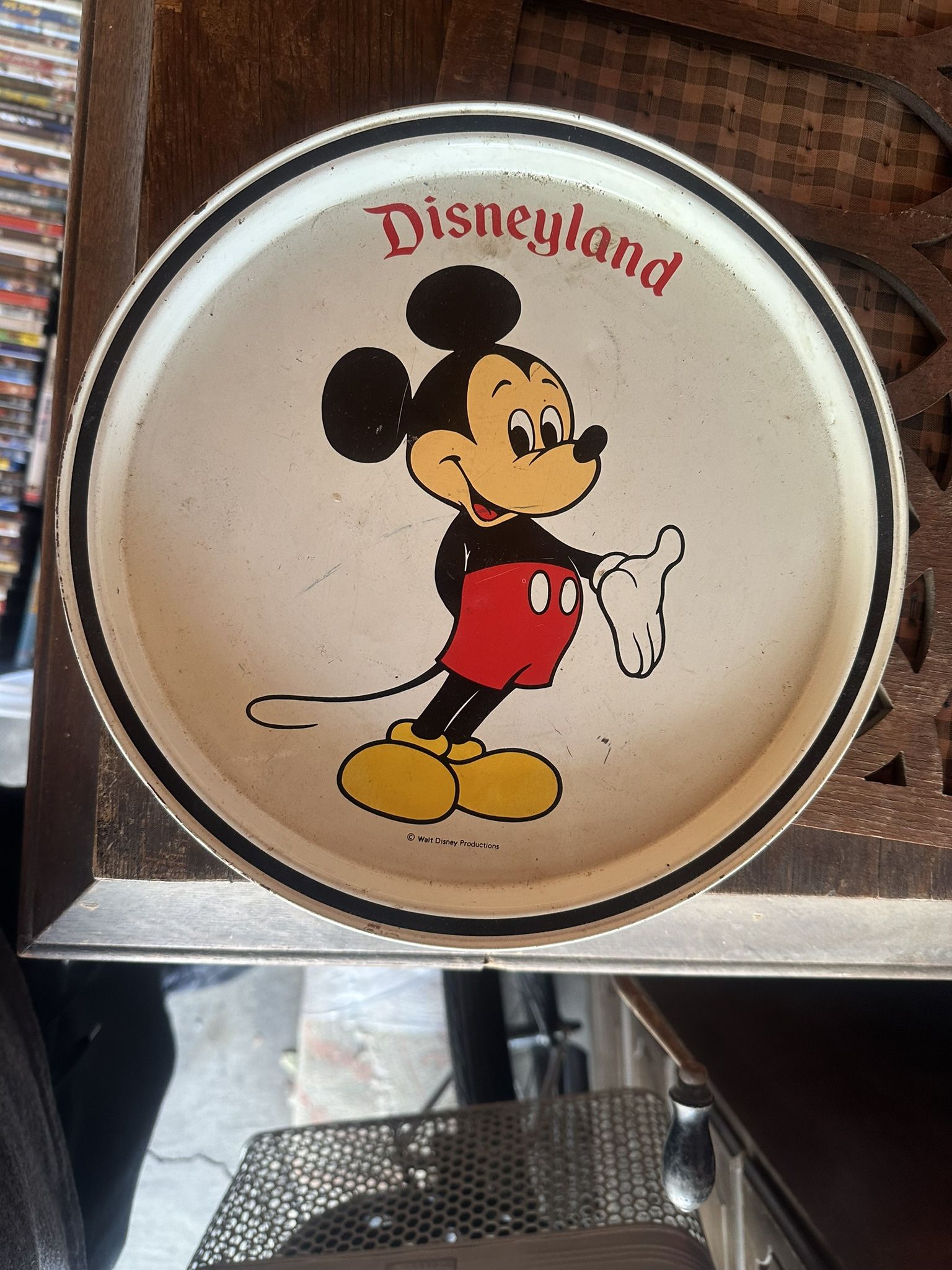 Vintage Mickey Mouse metal plate