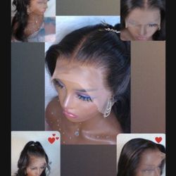 Bleached Knots Layered & Styled Human Hair Wig.