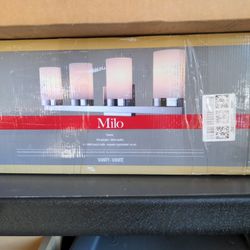 Milo Vanity Light, Bathroom, Chrome With Flat Opal Glass