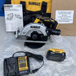 6 1/2” Sidewinder Style Circular Saw, Battery, Charger & Bag